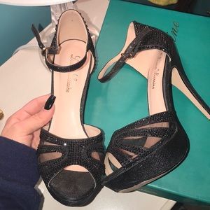 Lauren Lorraine Black Rhinestone heel